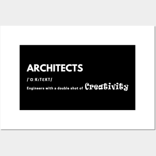 Architects X Engineers - White Letters Posters and Art